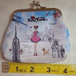 New York Print Coin Purse